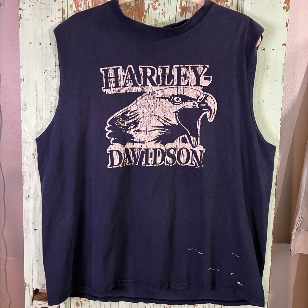 Men’s navy blue Harley Davidson tank top